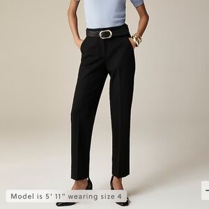 Kate straight leg pant in bi stretch cotton - black